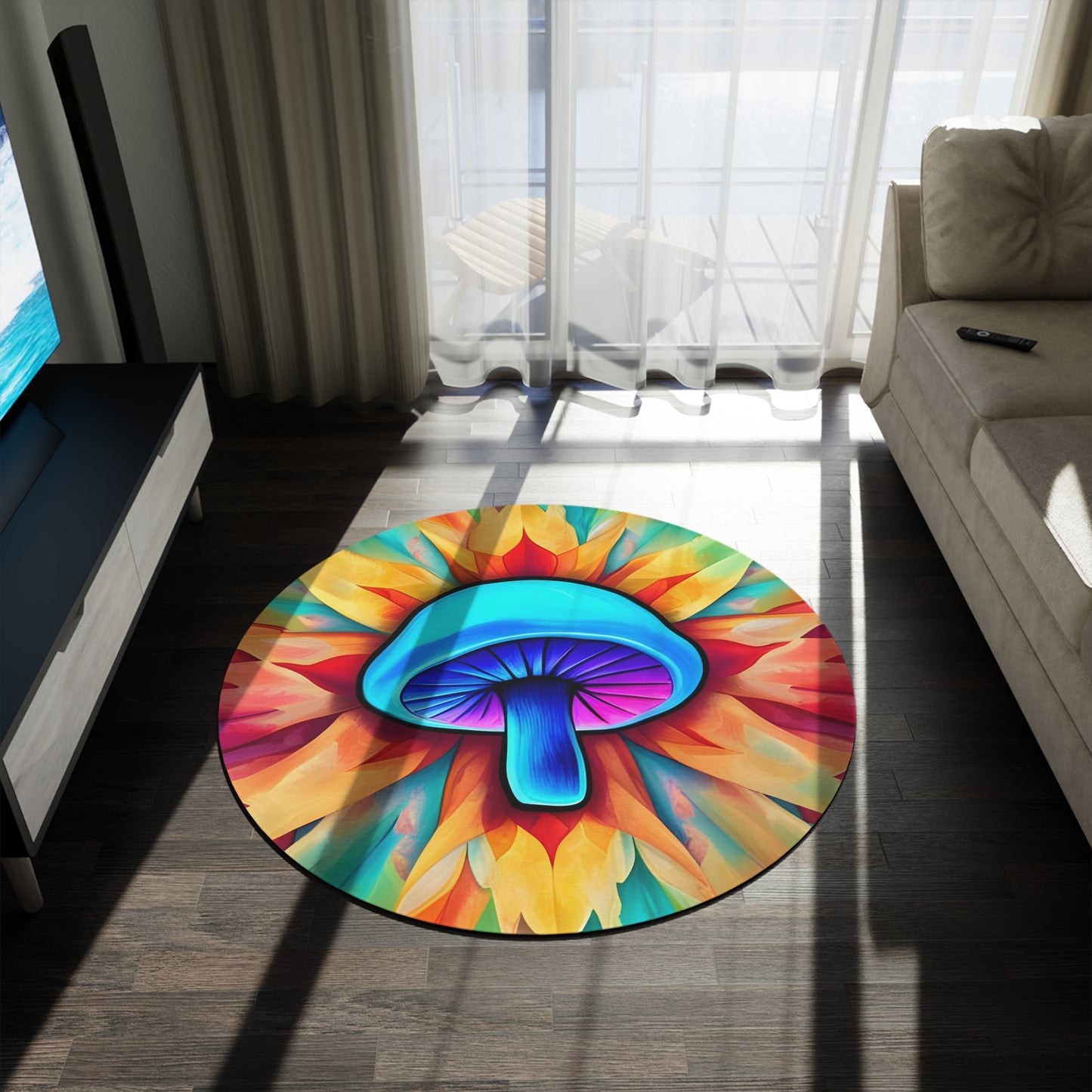 Abstract Round Rug 70