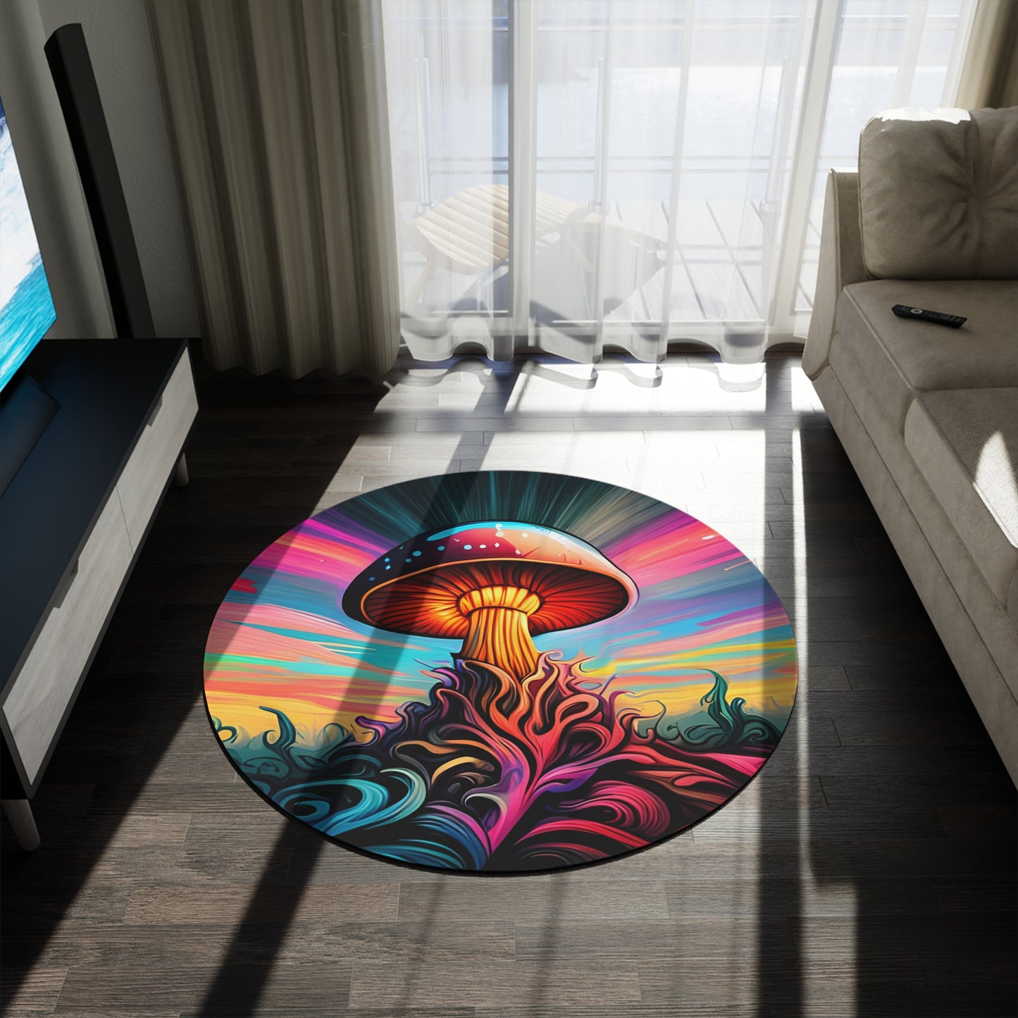 Abstract Round Rug 1