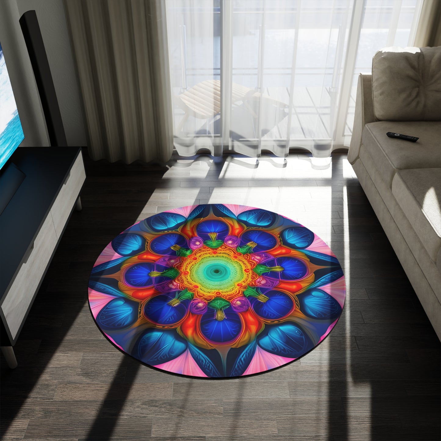 Abstract Round Rug 11