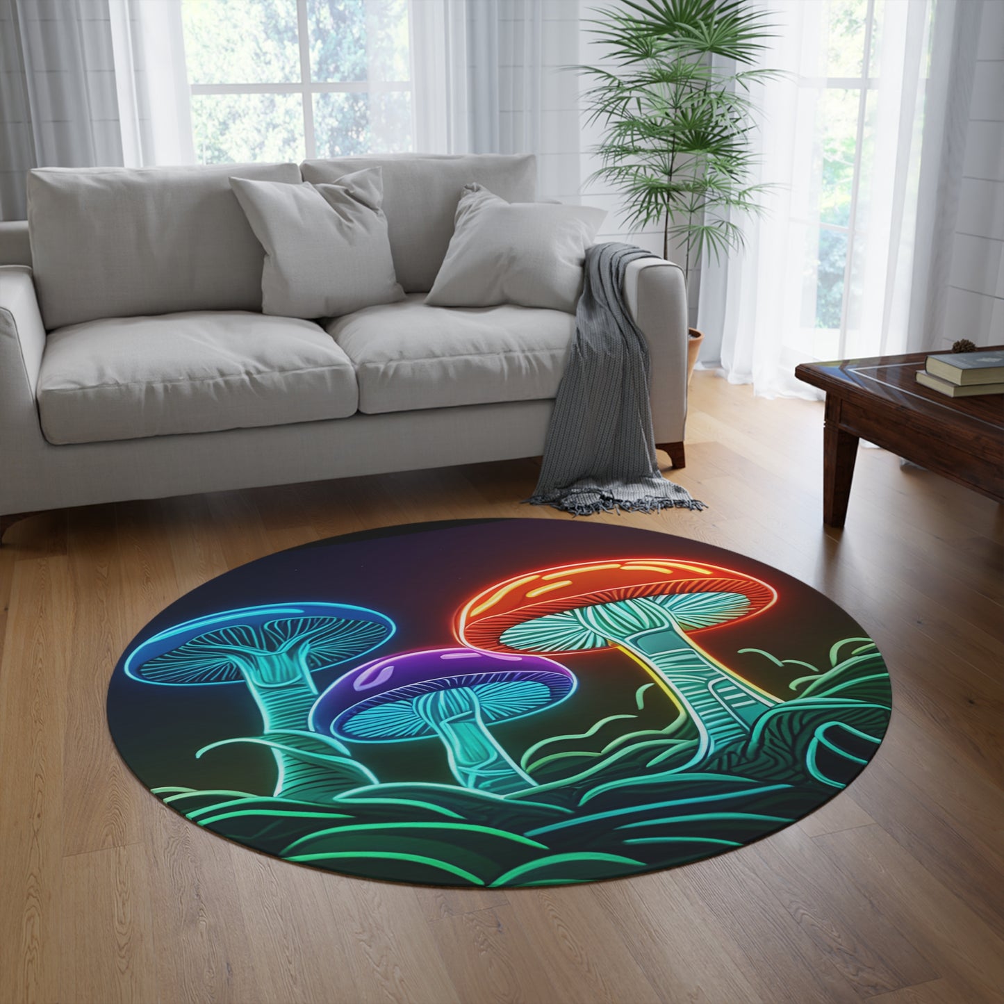 Abstract Round Rug 66