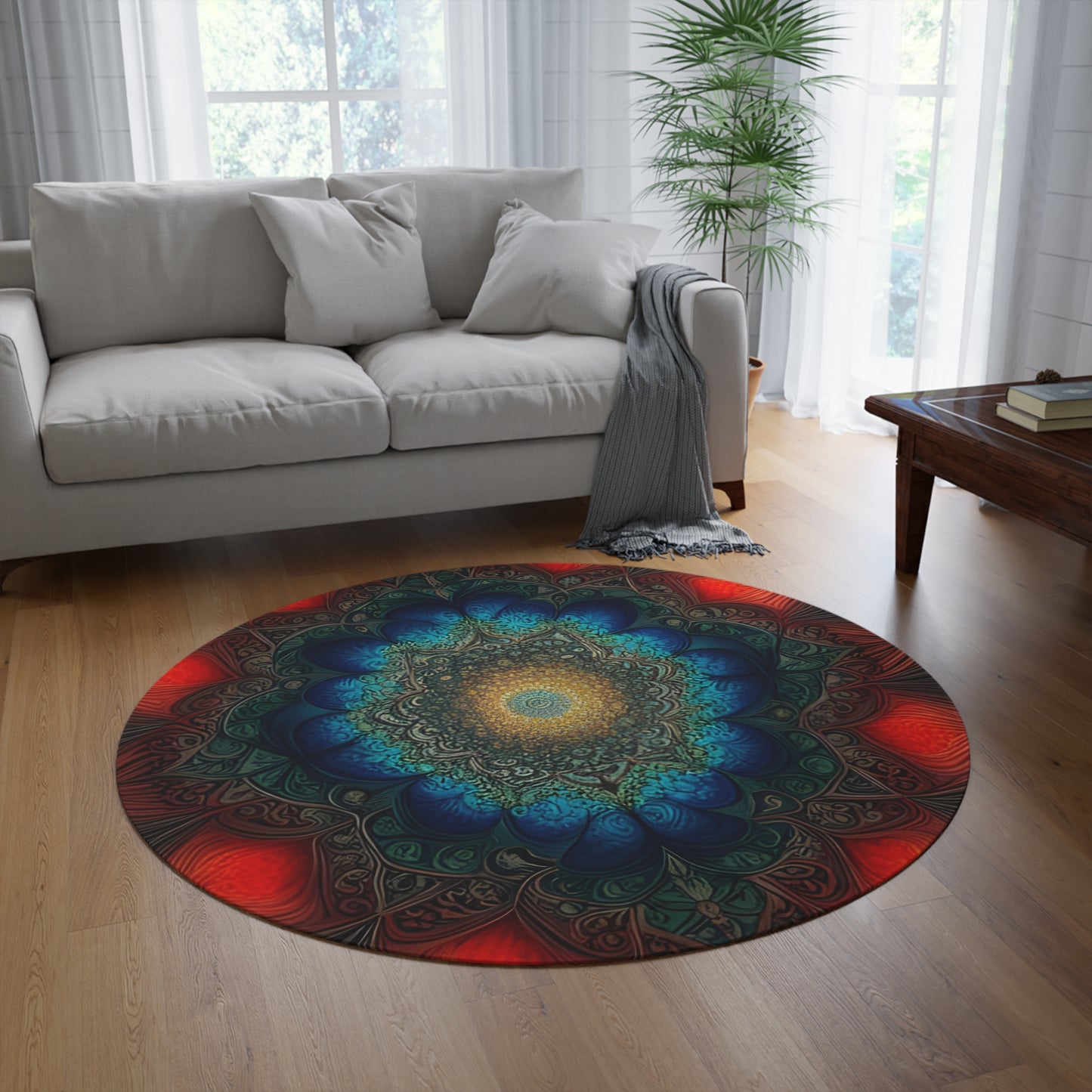 Abstract Round Rug 39