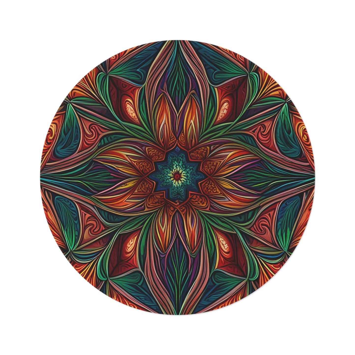 Abstract Round Rug 36