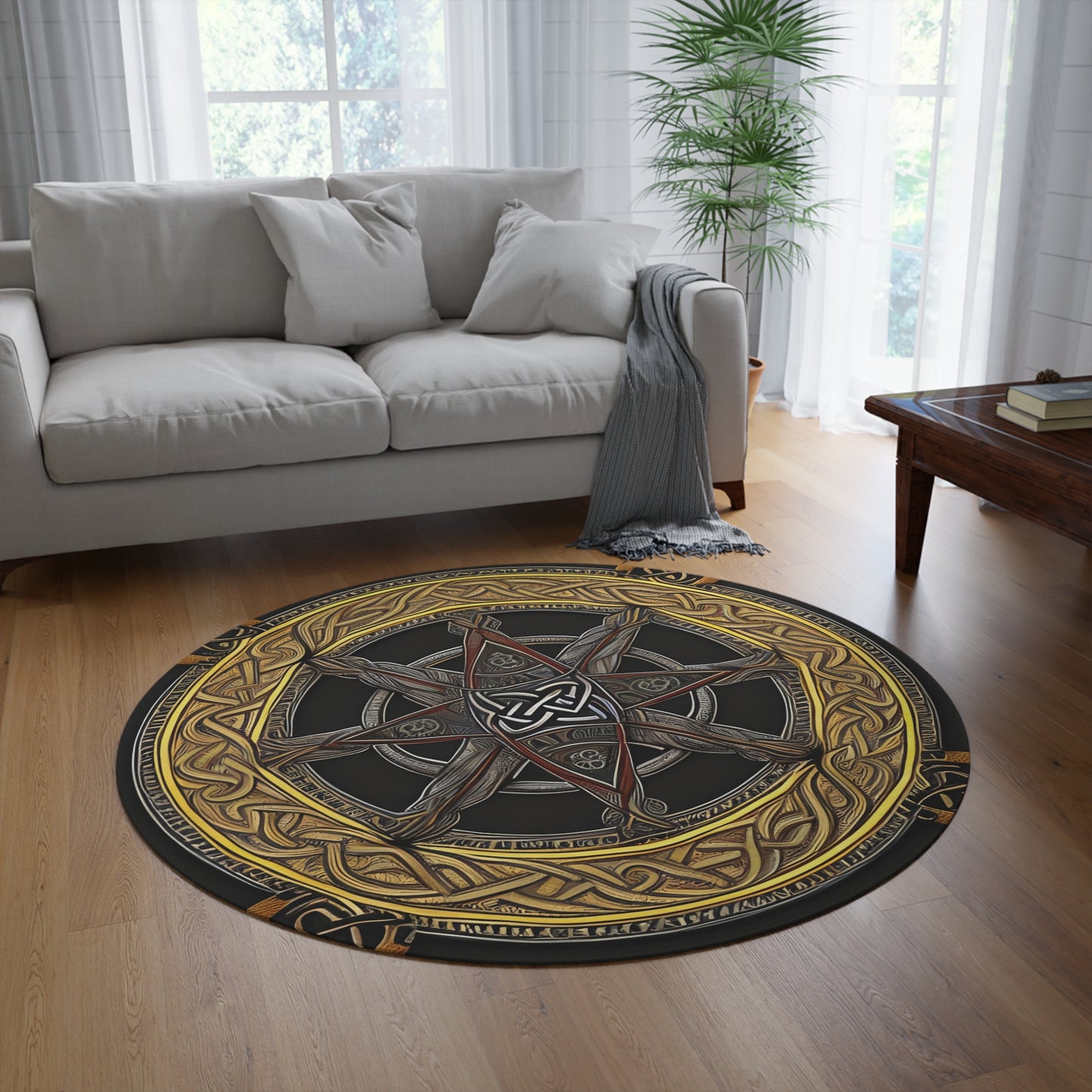 Abstract Round Rug 48