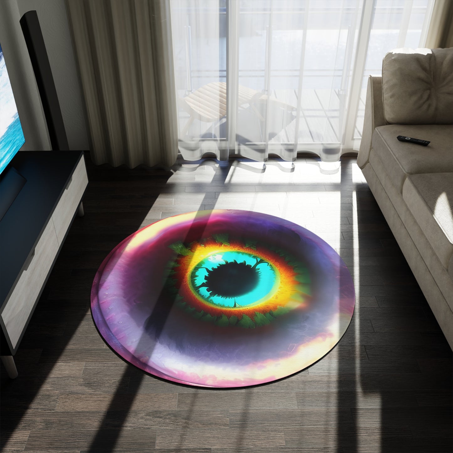 Abstract Round Rug 8