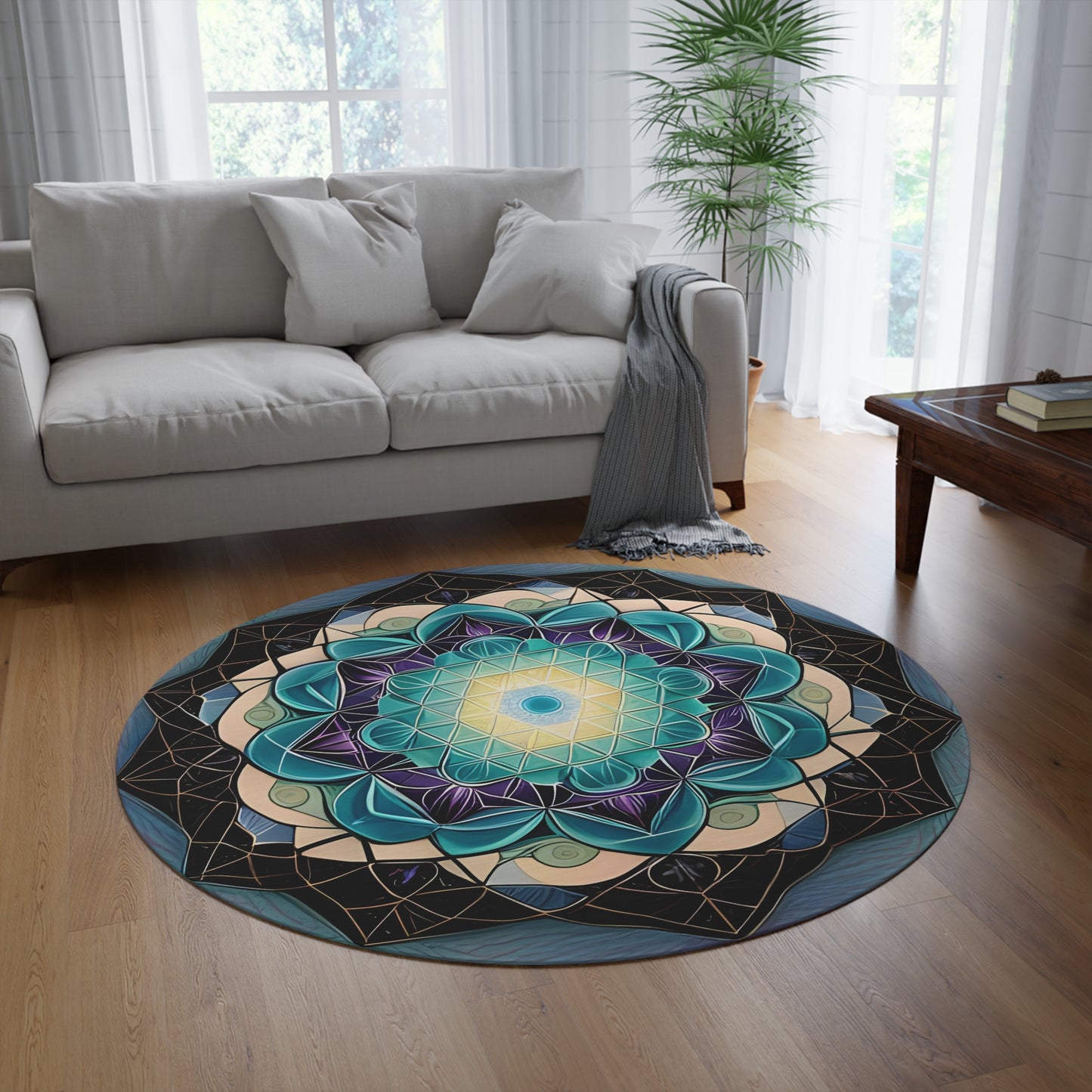 Abstract Round Rug 5