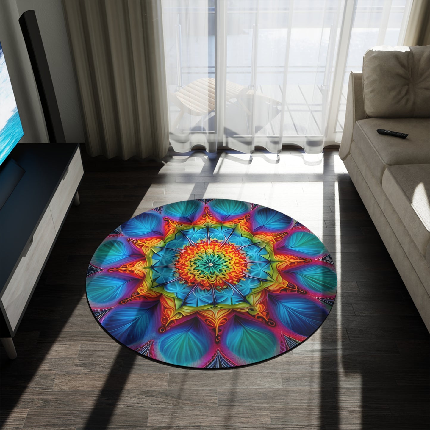 Abstract Round Rug 19