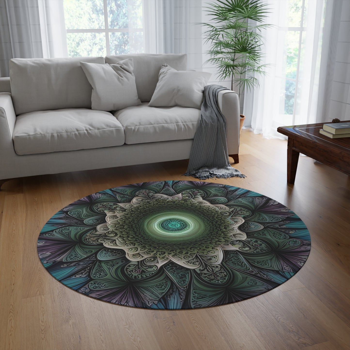 Abstract Round Rug 35