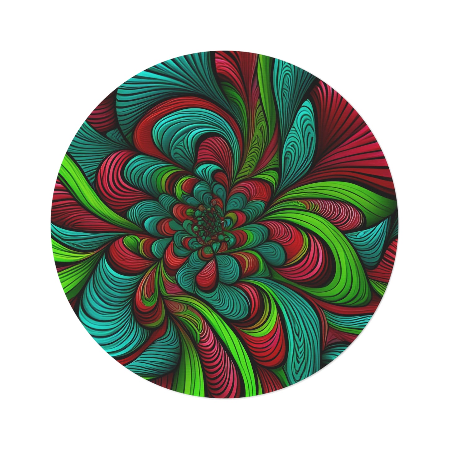 Abstract Round Rug 53