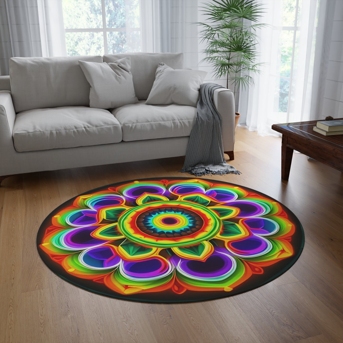 Abstract Round Rug 20