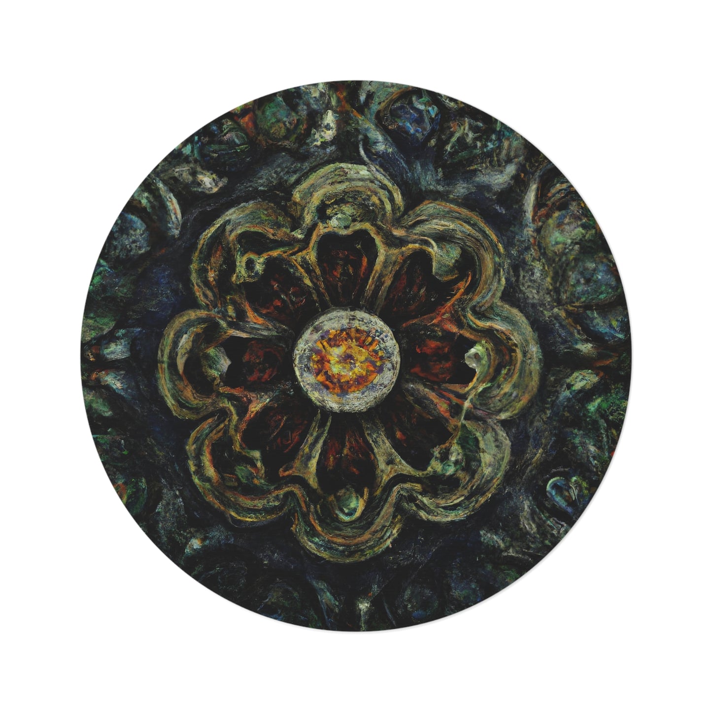 Abstract Round Rug 46