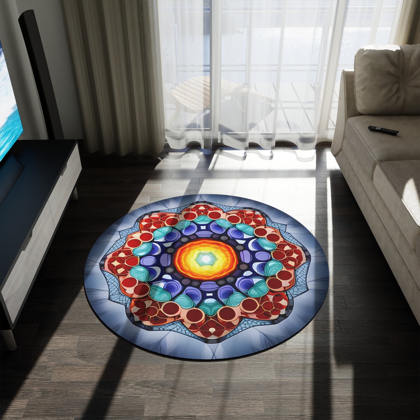 Abstract Round Rug 25