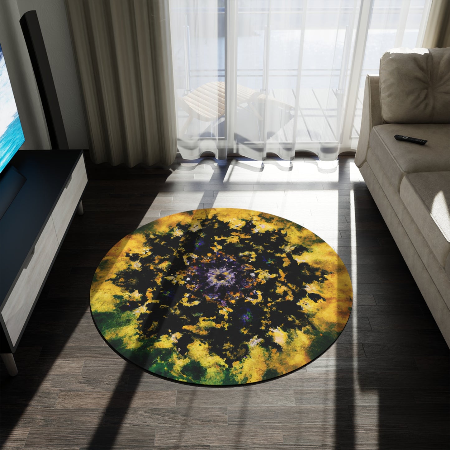 Abstract Round Rug 47