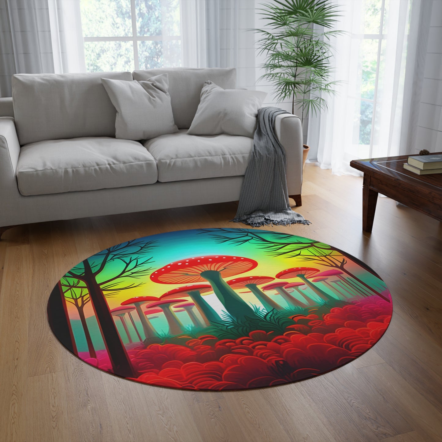 Abstract Round Rug 68