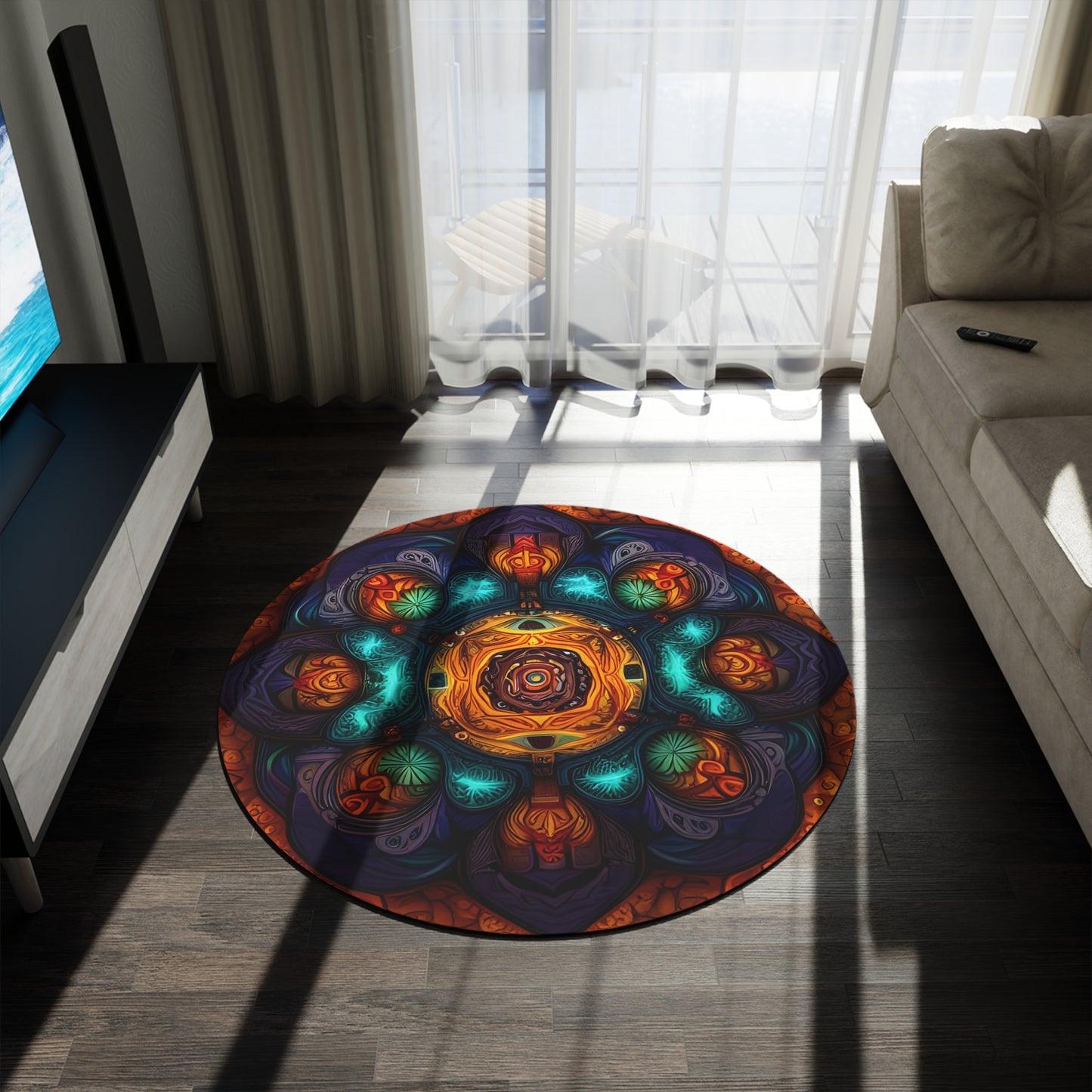 Abstract Round Rug 4