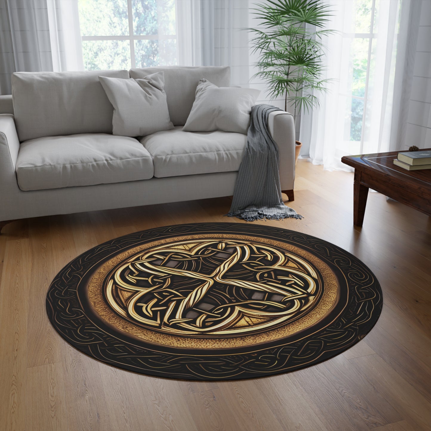 Abstract Round Rug 49