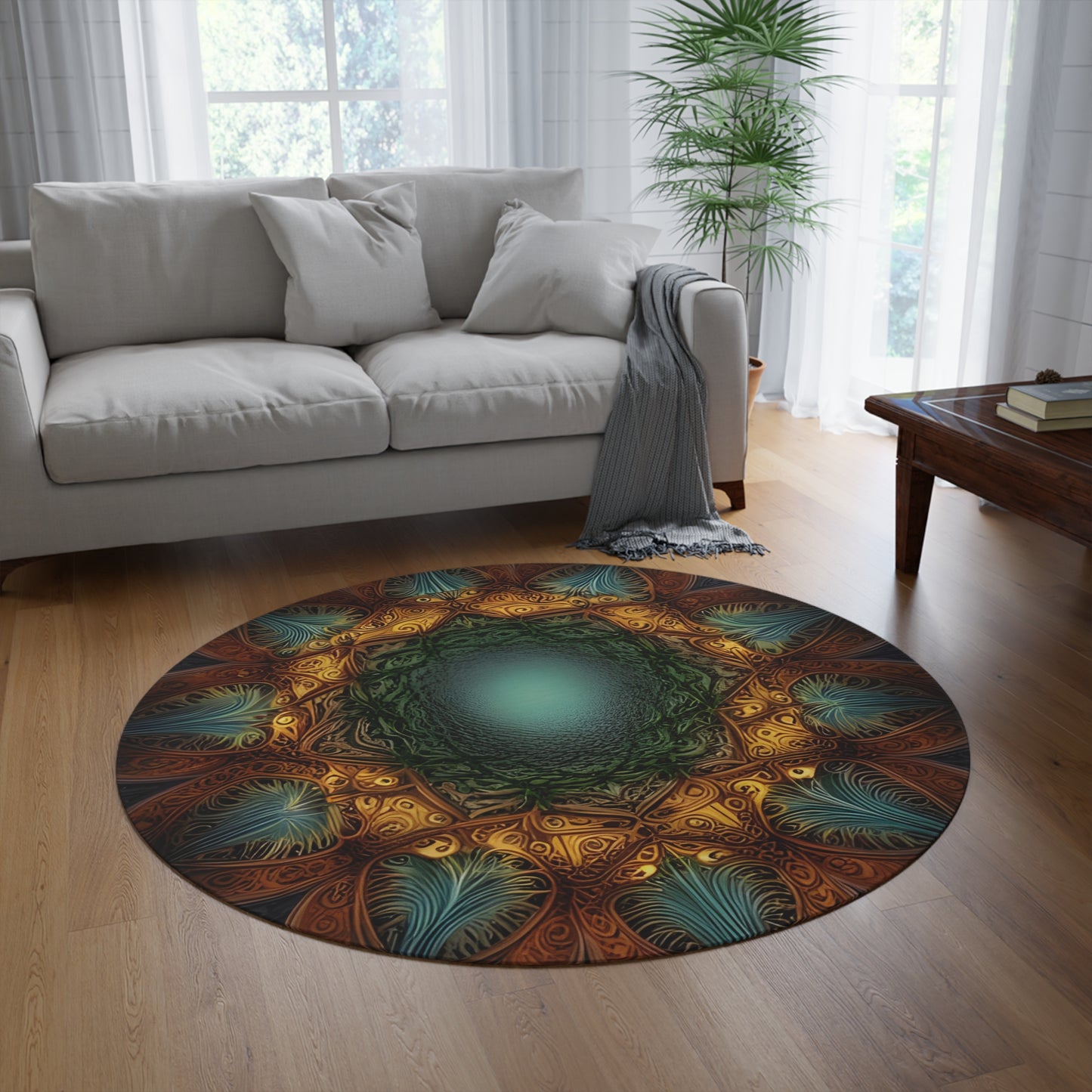 Abstract Round Rug 38