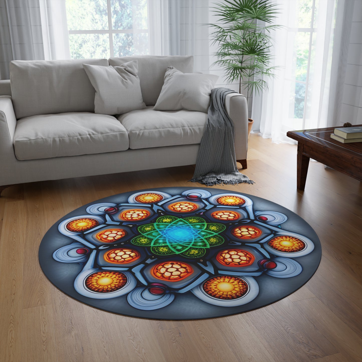 Abstract Round Rug 24