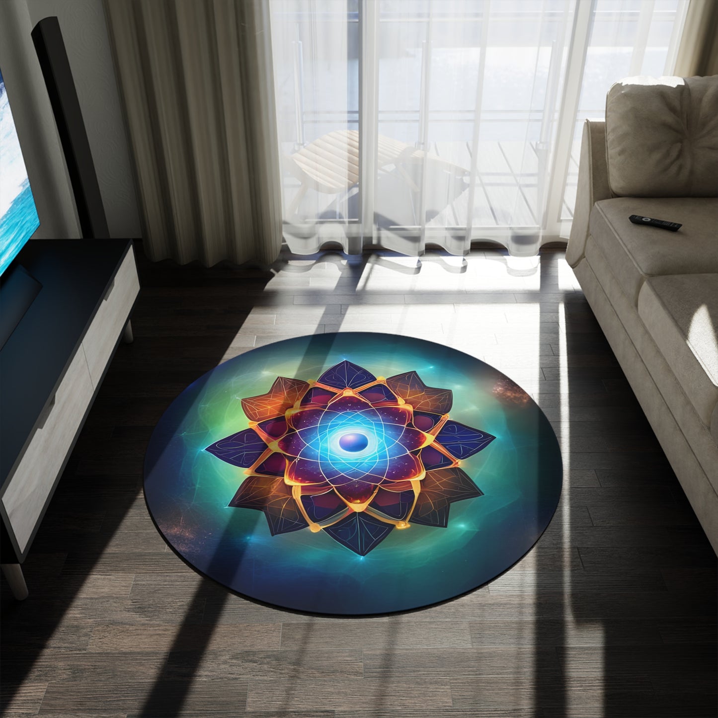 Abstract Round Rug 43