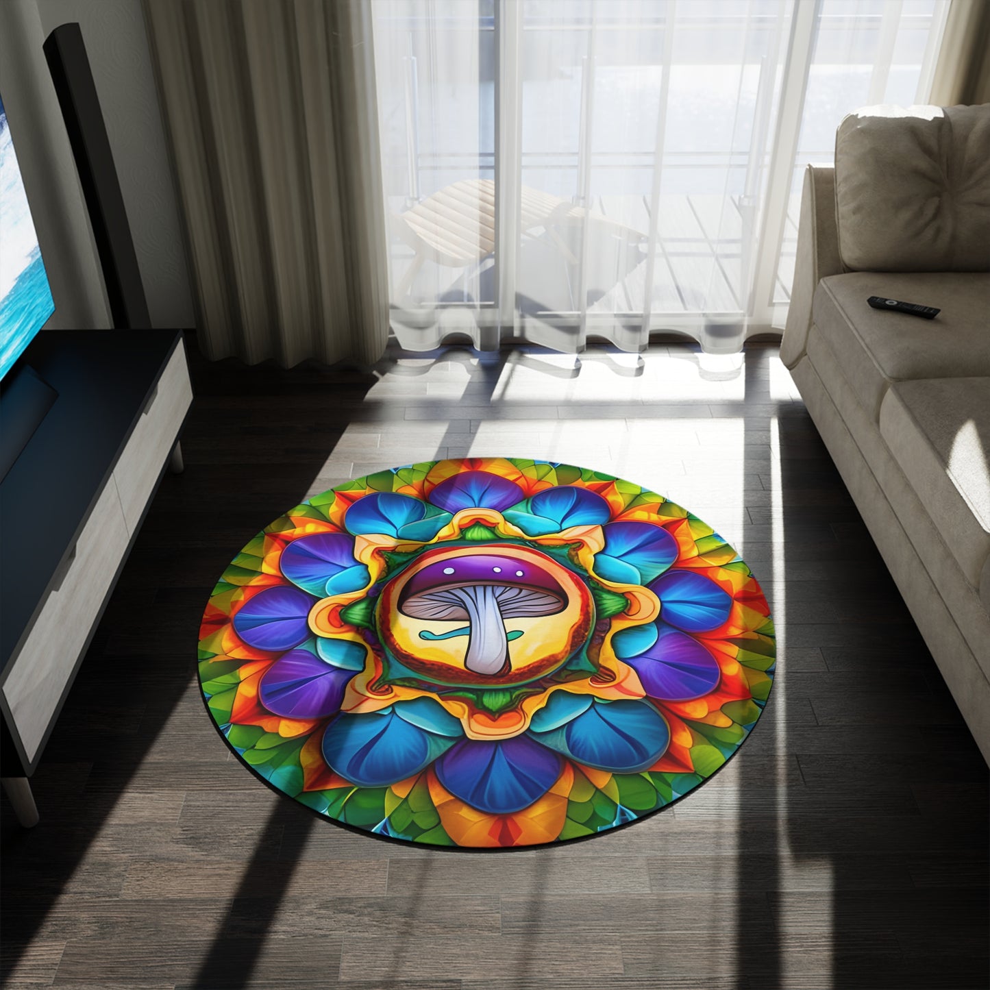 Abstract Round Rug 9