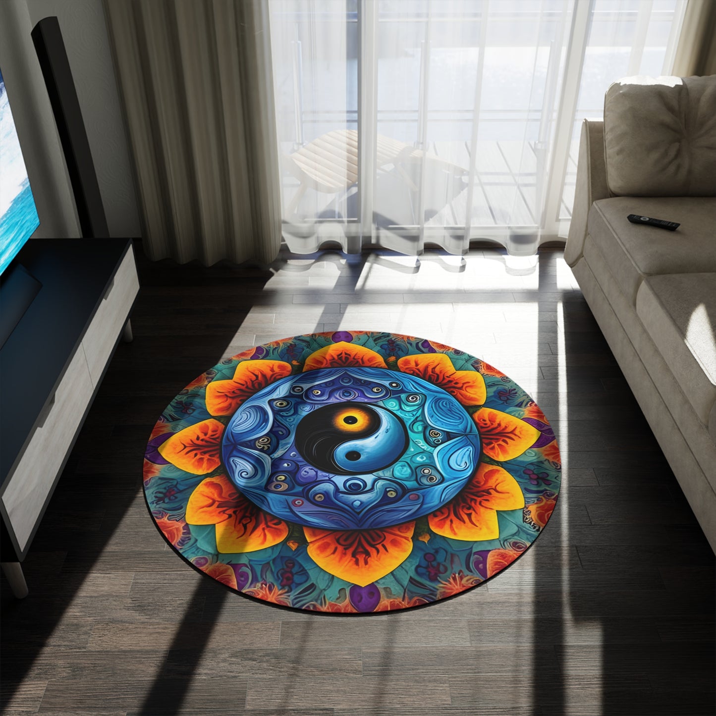 Abstract Round Rug 59