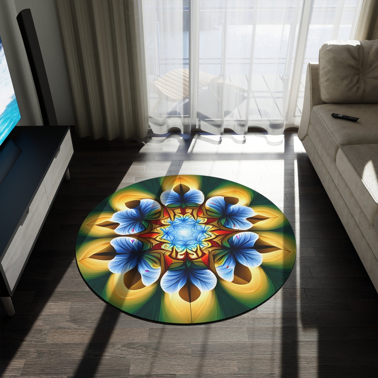 Abstract Round Rug 32