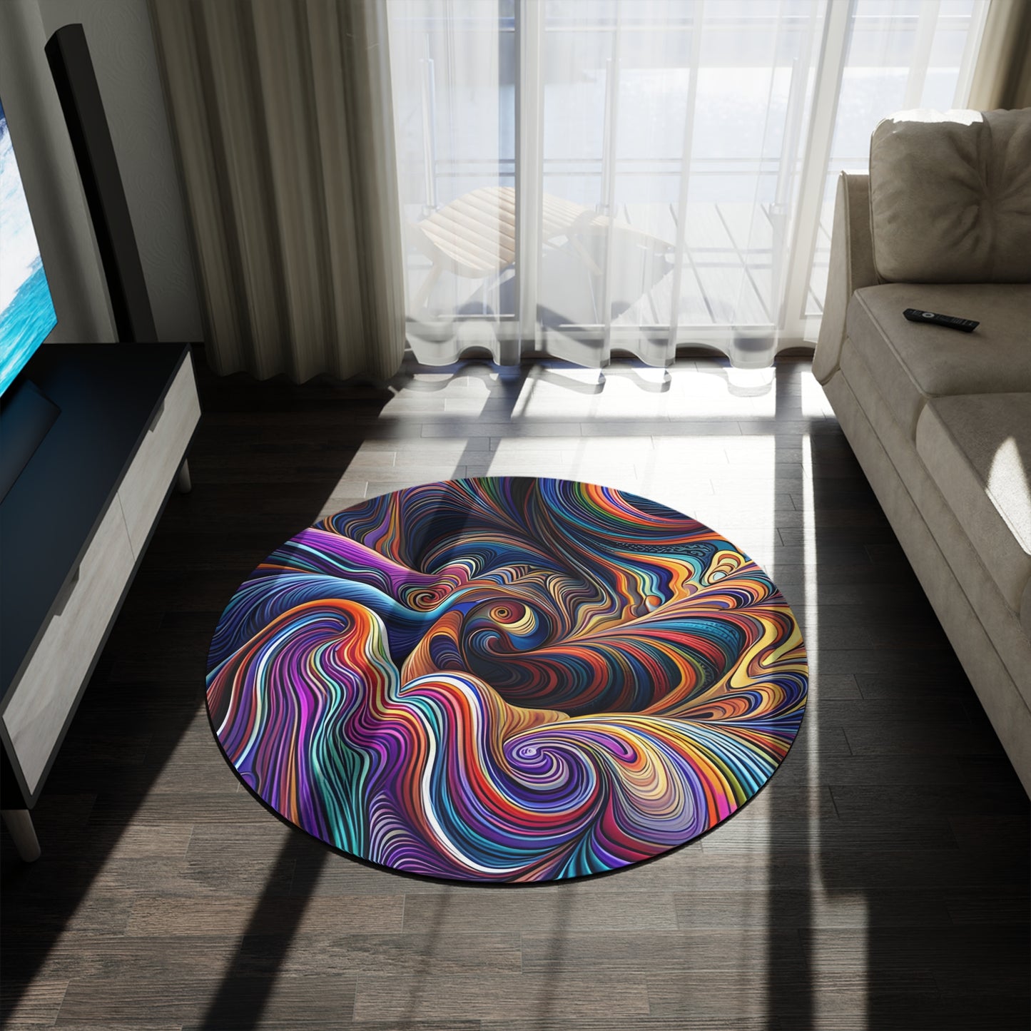 Abstract Round Rug 51