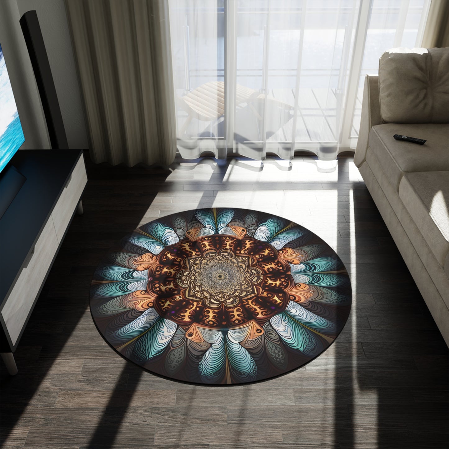 Abstract Round Rug 33