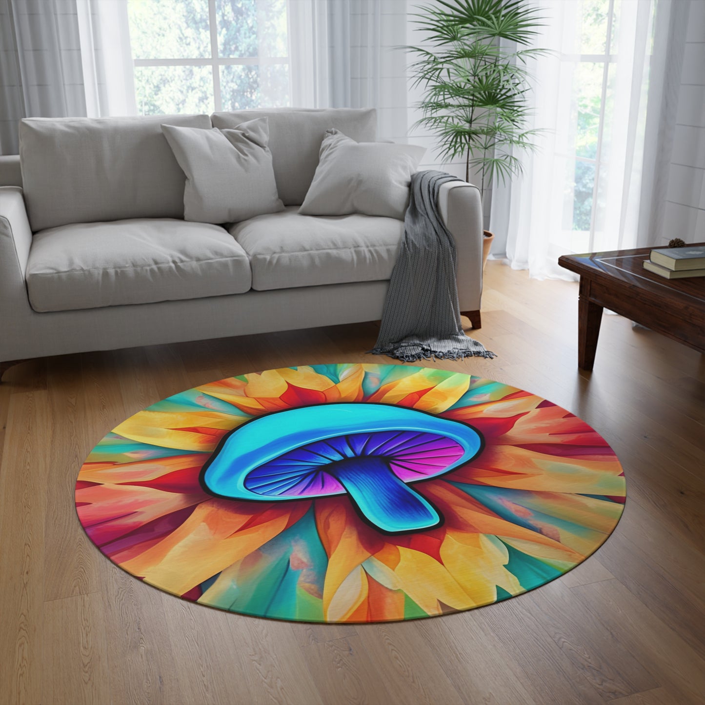 Abstract Round Rug 70