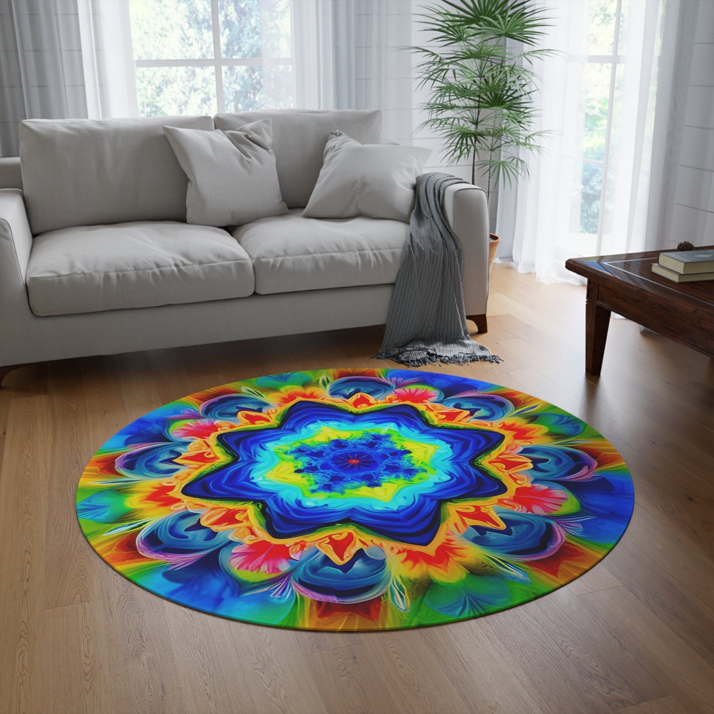 Abstract Round Rug 17