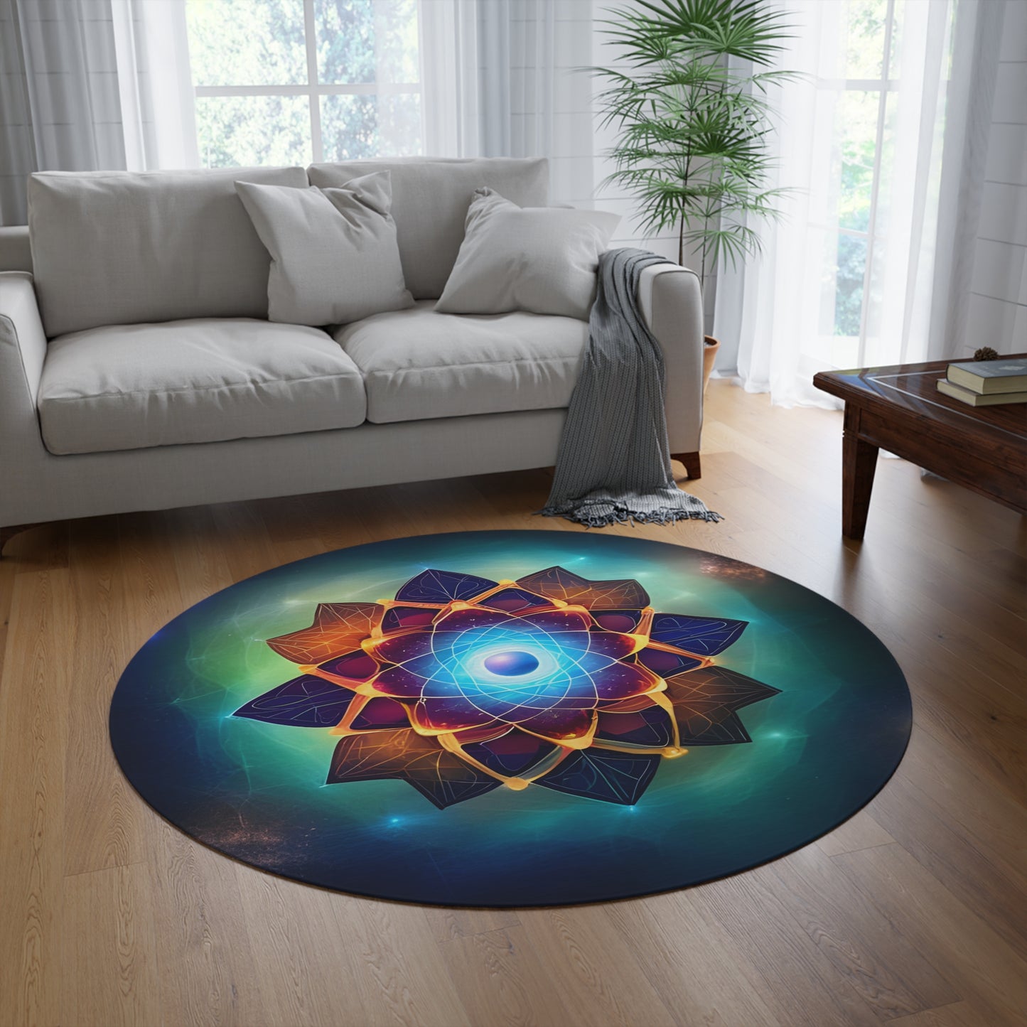 Abstract Round Rug 43