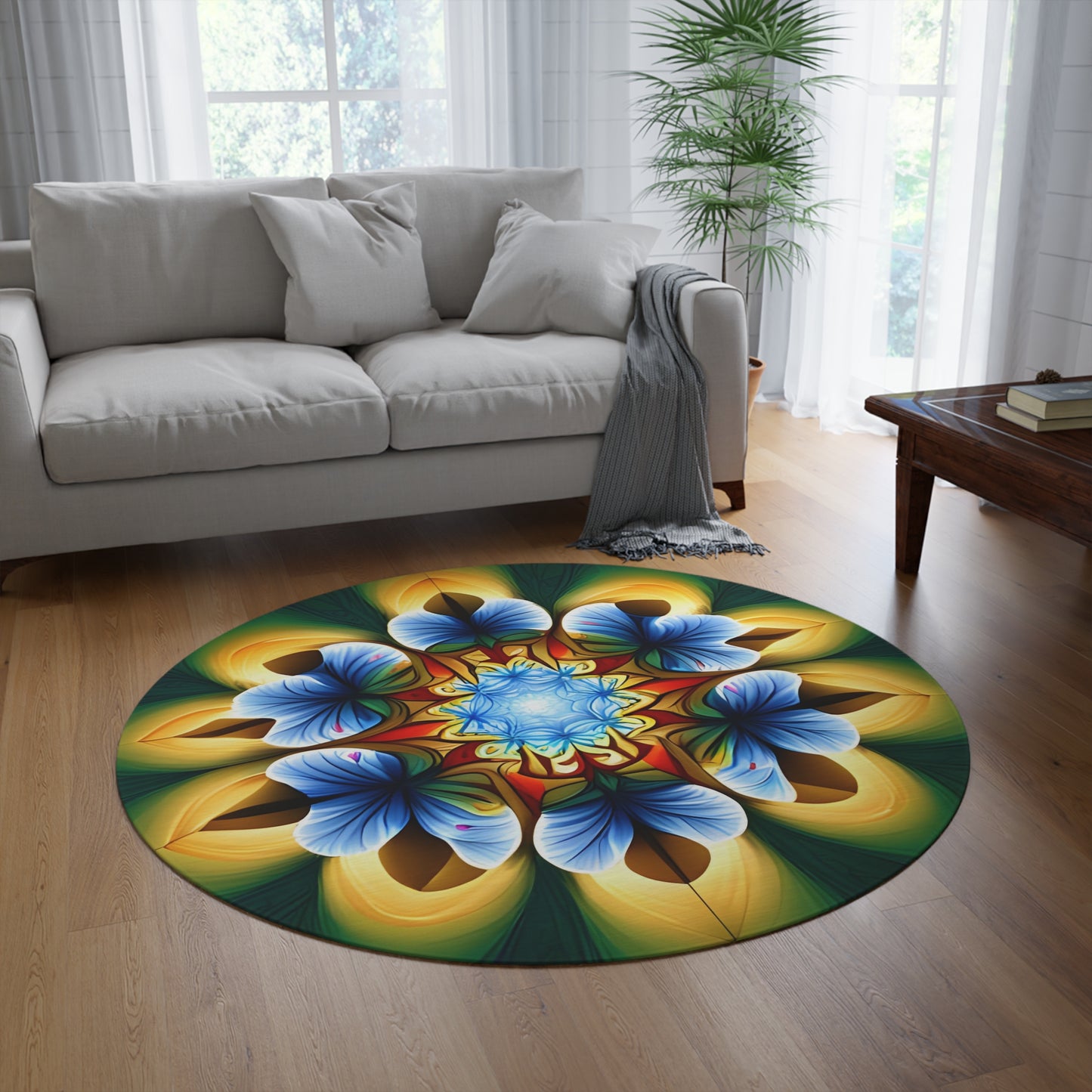 Abstract Round Rug 32