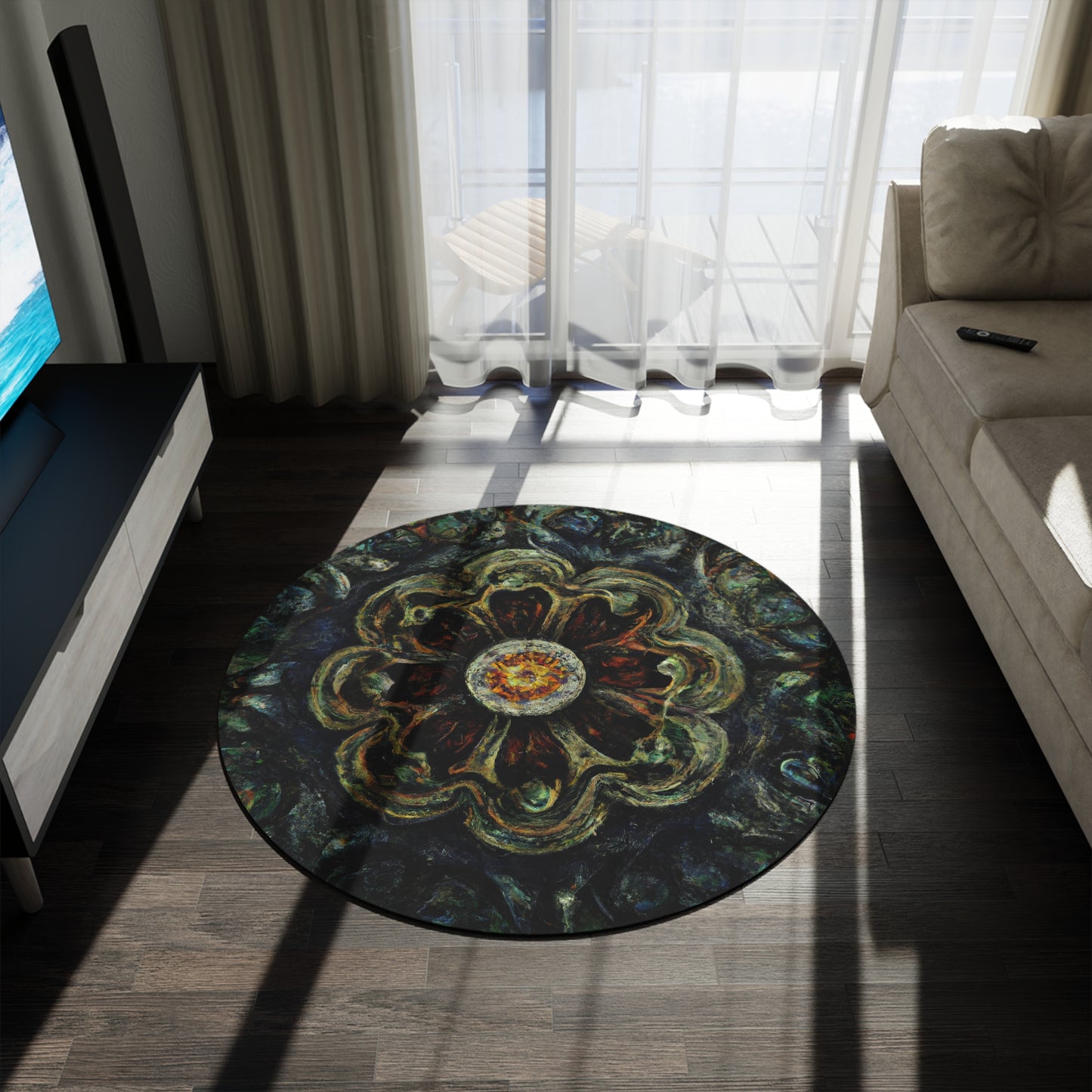 Abstract Round Rug 46