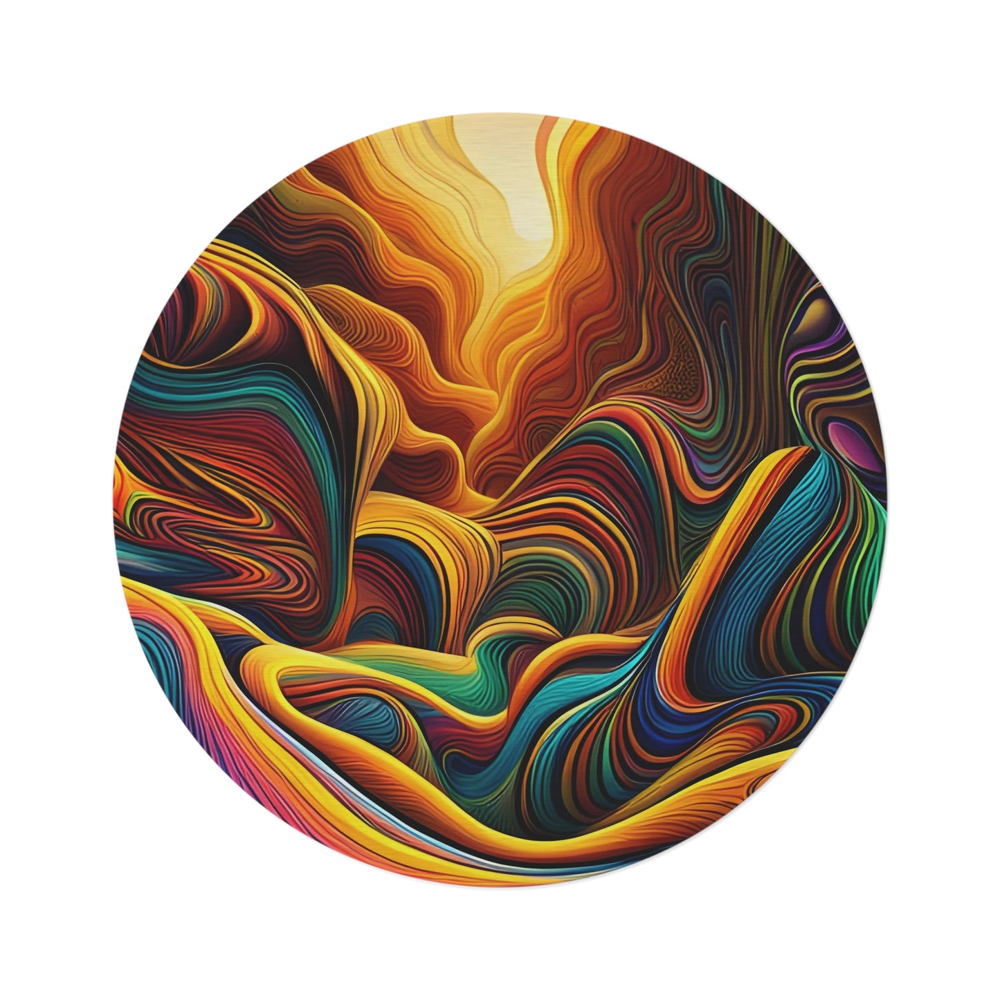 Abstract Round Rug 52