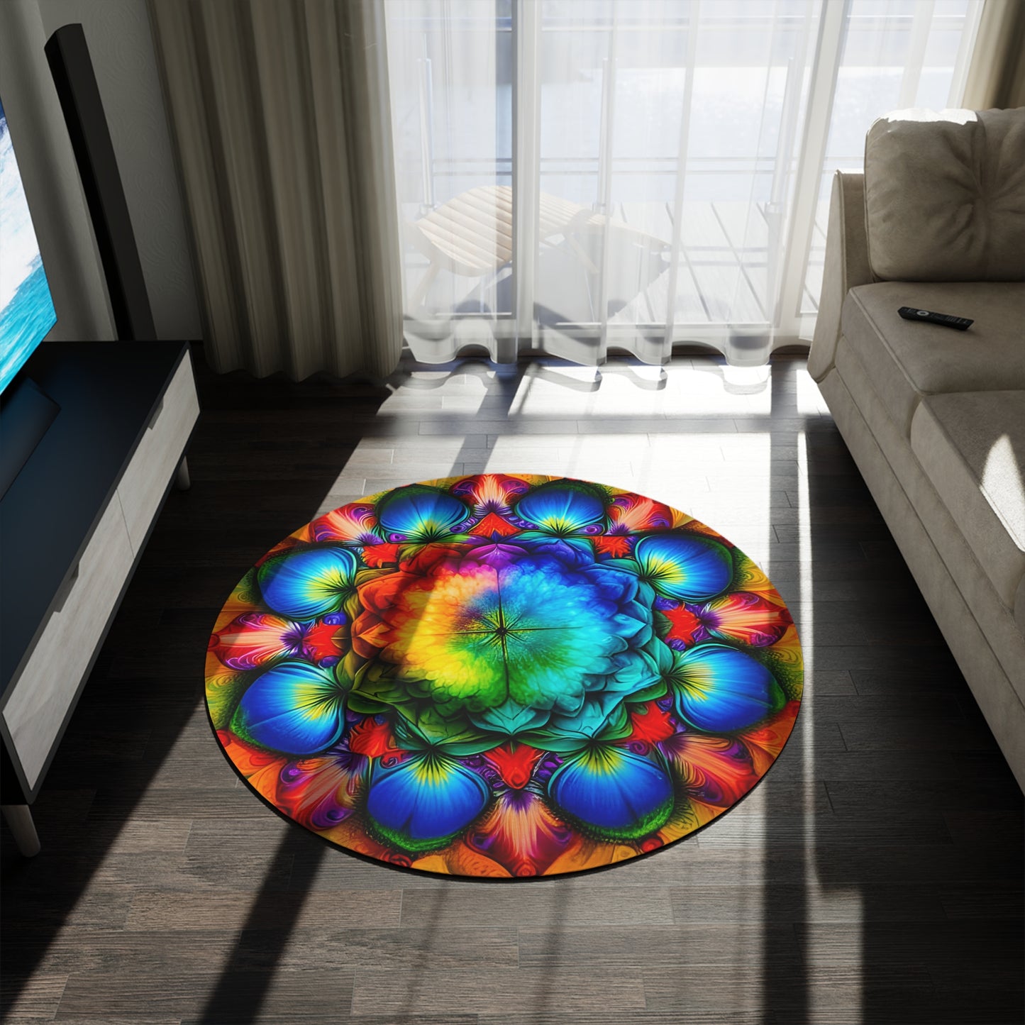 Abstract Round Rug 18