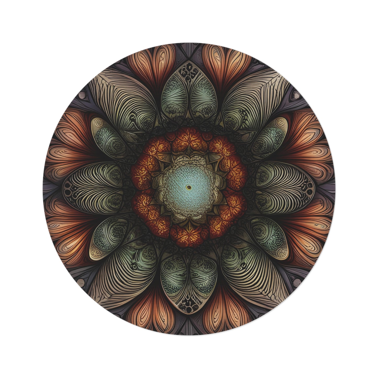 Abstract Round Rug 34