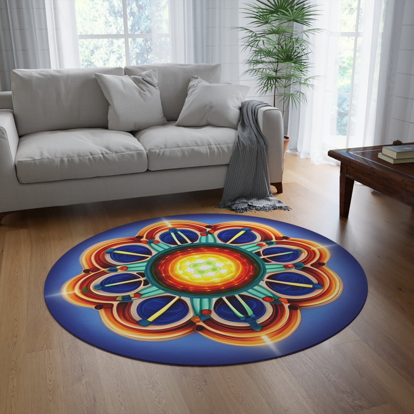 Abstract Round Rug 27