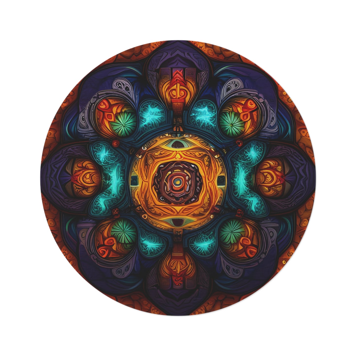 Abstract Round Rug 4