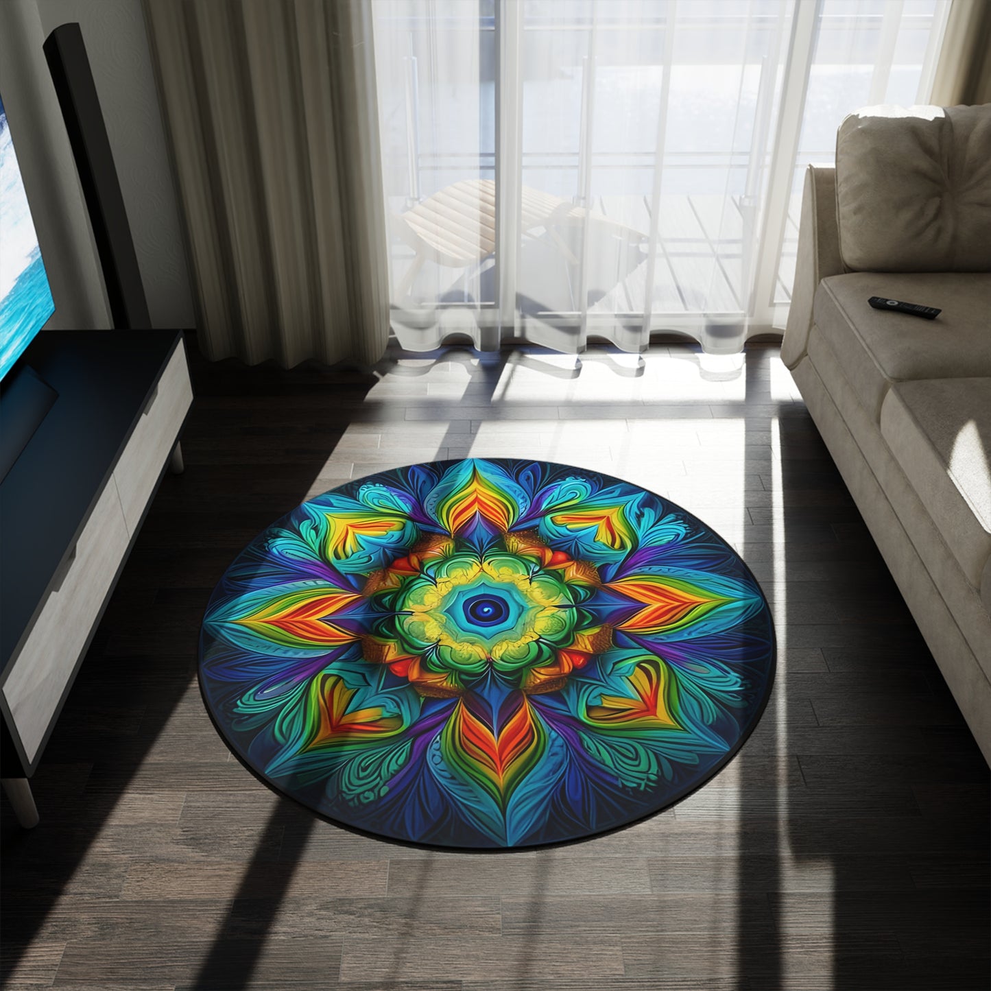 Abstract Round Rug 15