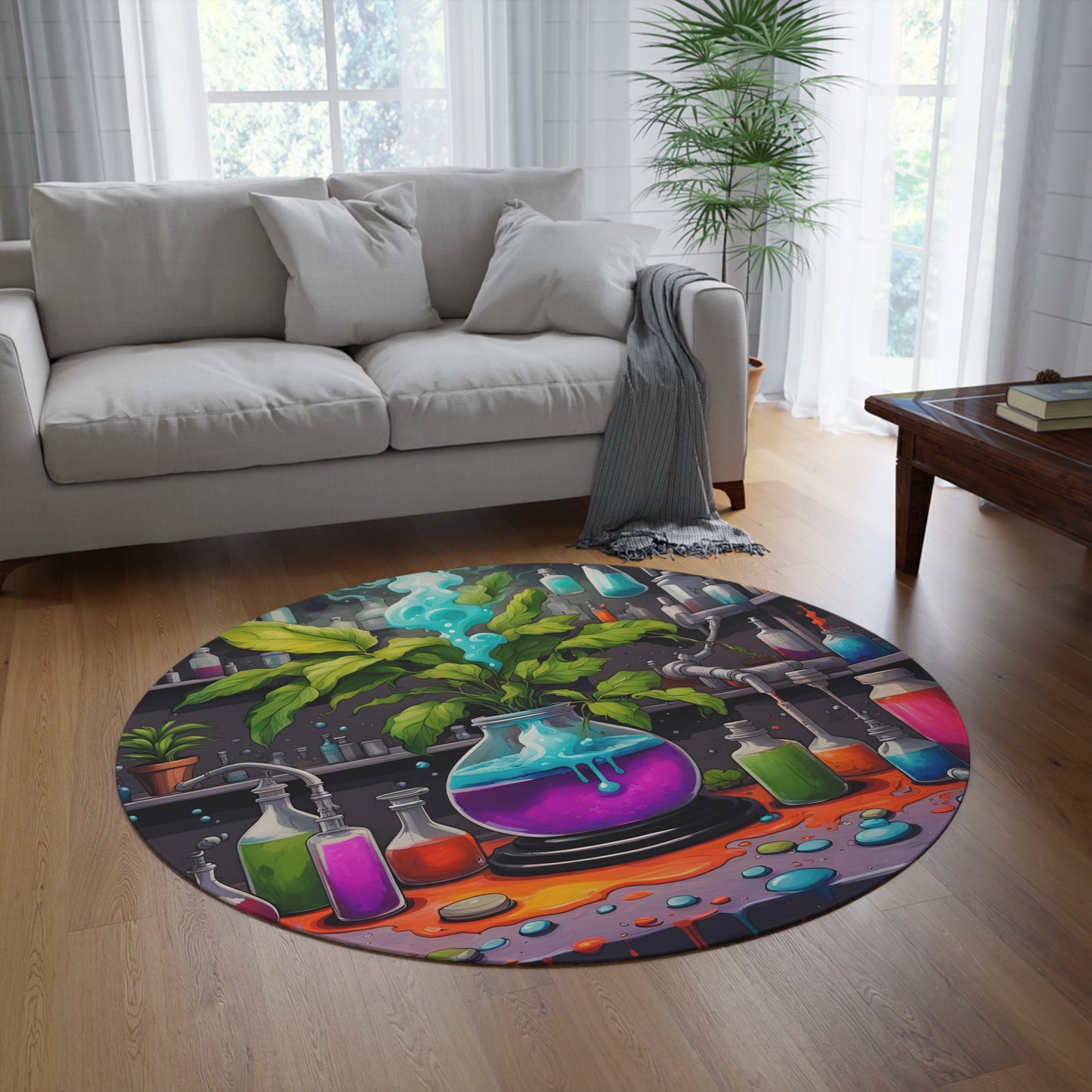 Abstract Round Rug 71