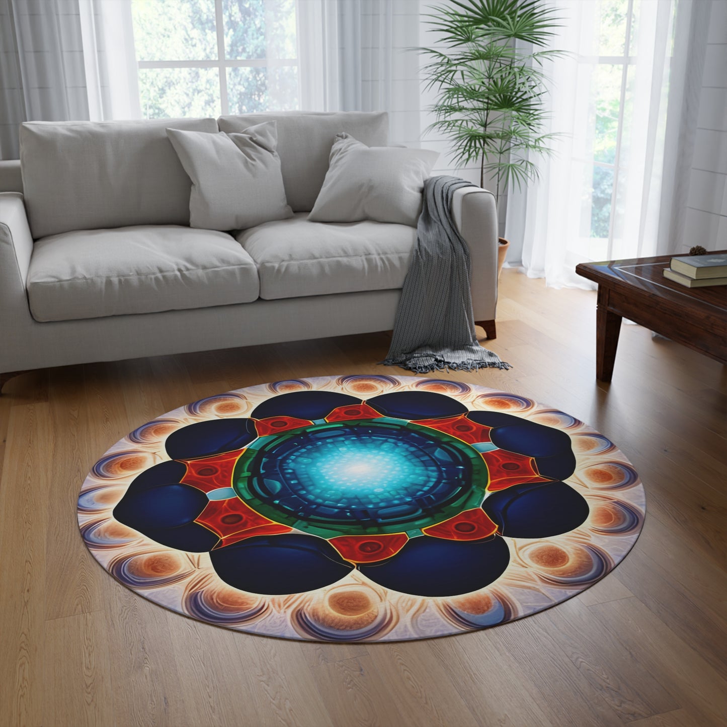 Abstract Round Rug 26