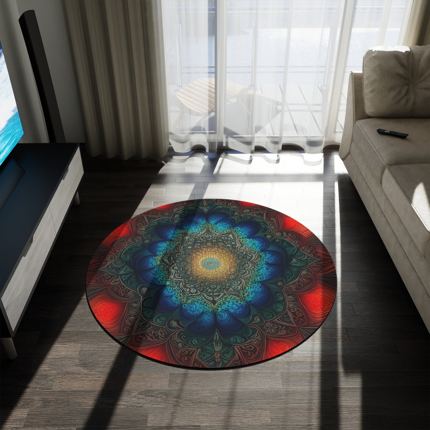 Abstract Round Rug 39