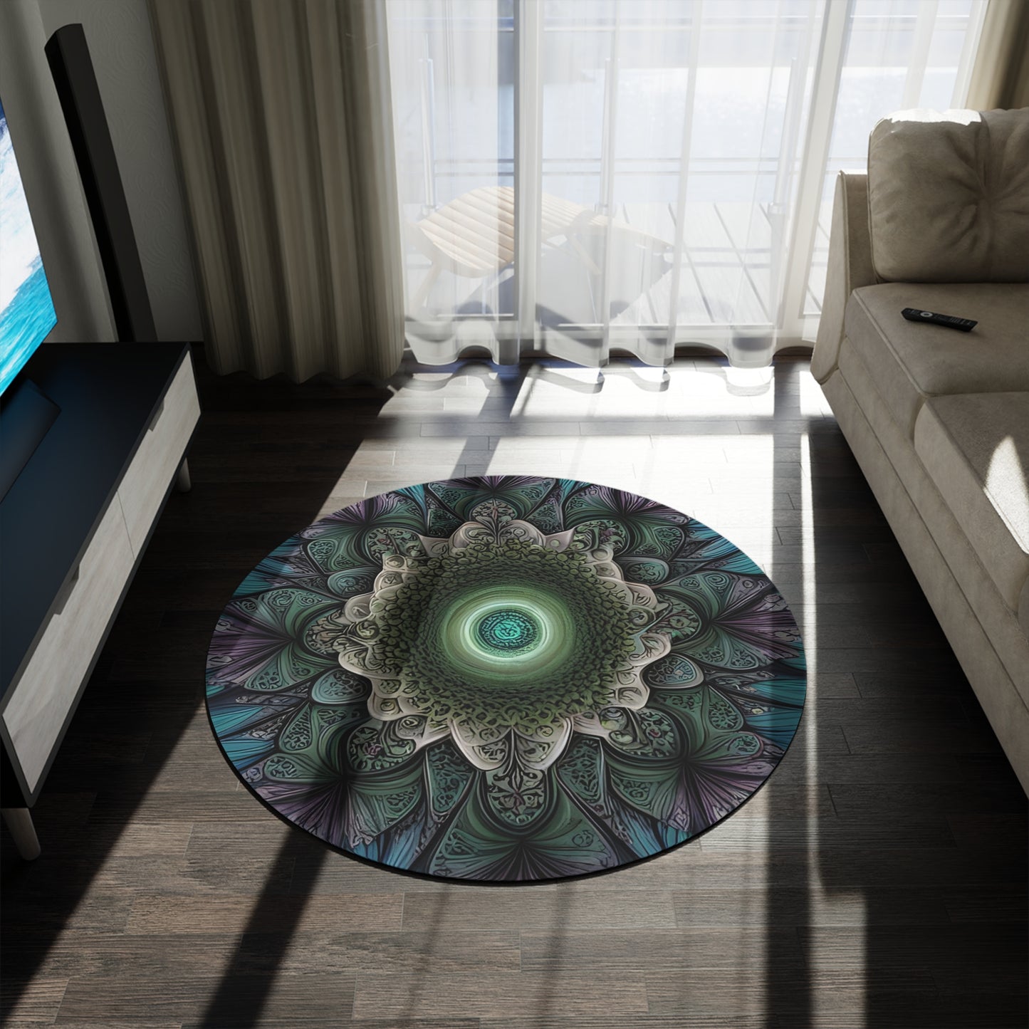 Abstract Round Rug 35